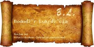 Bodnár Lukrécia névjegykártya